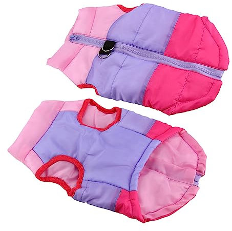 SEWOART Winterweste Hund Baumwolle XL Rosé Atmungsaktiv Haustierkleidung Für Herbst Und Winter