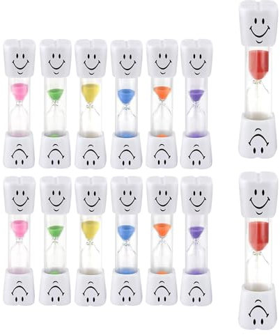 Toothbrush Timer, 14pcs 3 Minutes Hourglass Sand Timer, Perfect Tool for Healthy Brushing Habits, Sandglass Sand Clock for Bathroom Classroom Cooking Home Office Decoration