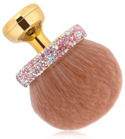 Qianyu Grand pinceau autobronzant professionnel pour fond de teint, fond de teint, pinceau de voyage pour le visage, les jambes, le corps, la crème solaire, la crème solaire, les cosmétiques (rose)