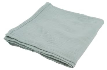 Domiva - Maxi Lange IMPRIMÉE 100x100 cm Celadon en Gaze DE Coton