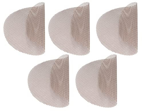 Reusable Round Grill Mat Round Bbq Grill Mat, 5Pcs Nonstick High Temperature Resistant Barbecue Grid Mats, Pizza Slice Mat, 36Cm Diameter Grill Mesh Mats For Outdoor Grill