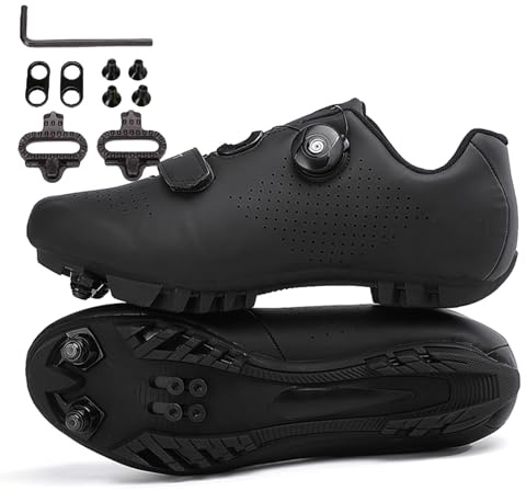 Meiju Mateju Fahrradschuhe Herren und Damen, Unisex Rennradschuhe Atmungsaktive MTB Schuhe Radschuhe MTB Leichte Mountainbike Schuhe Wasserdicht Rennrad Schuhe SPD kompatibel