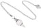 Pendule en quartz avec chaîne, gouttes d'eau en pierre précieuse naturelle, pierre de guérison pour radiesthésie, pendule de 21 cm, pendentif en cristal de roche (blanc)