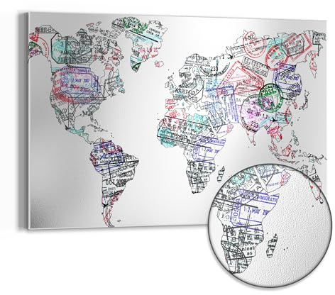 DEQORI Metall Magnettafel | 60x40 cm cm groß | Motiv Welt der Abenteuer | Whiteboard für alle Magnete | Magnetboard Wand-Tafel für Küche & Büro | Design Magnetwand Pinnwand magnetisch