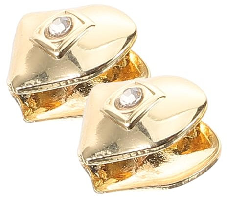 LIFKOME 2stücke Hip-hop Goldzahn Aufsteck-zähne Aus Kupfer Modische Einzelne Zähne Veneers Robustes Leichtes Zubehör Für Cosplay Konzerte Und Partys
