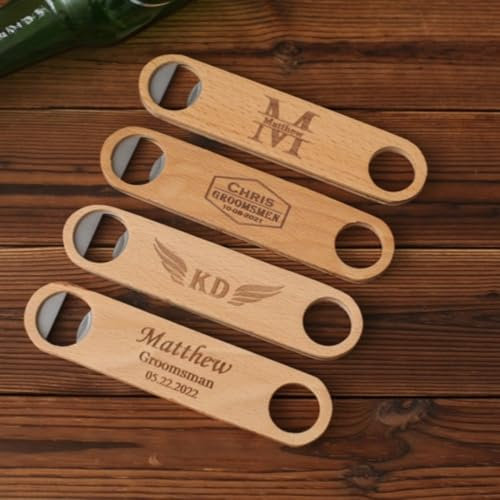 Décapsuleur en bois personnalisé, décapsuleur en bois personnalisé, cadeaux de fête, affaires, mariage, brasserie, bar, anniversaires (20 pièces)