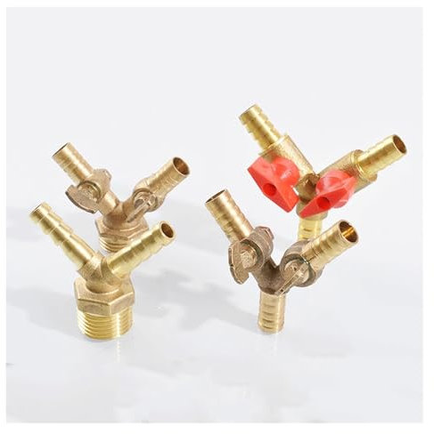 1pc 1/2 8mm 10mm Hose Barb Y Shape Pipe Fitting or Valve Tap Switch For Fuel Gas(G1l2-10mm Y)