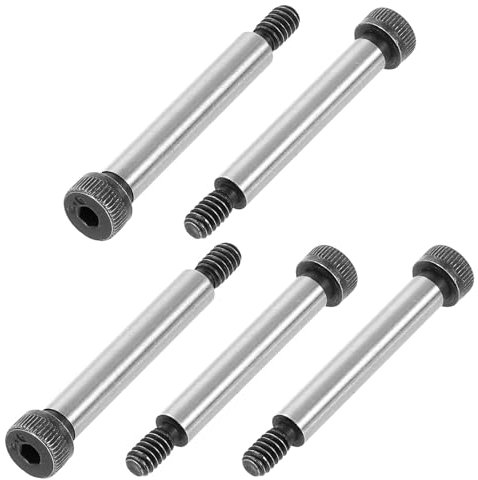 sourcing map Alloy Steel Hexagon Socket Head Shoulder Screws Bolt, 1-1/2 Shoulder Length, 1/4 Shoulder Dia, #10-24 Thread, 8pcs