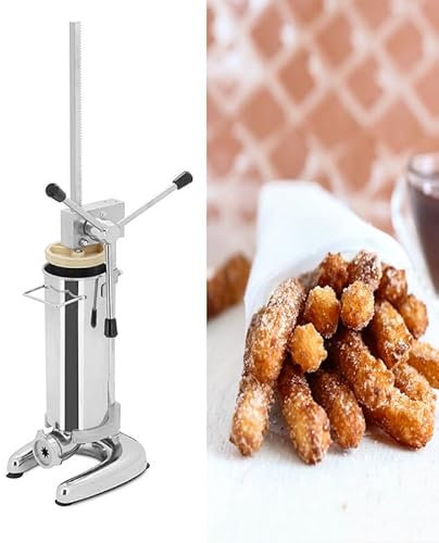 Macchina per churro manuale, macchina per churro spagnola, macchina per ciambelle alla frutta latina commerciale in acciaio inossidabile da 2L e 3L, per ristoranti, hotel, caffetterie, panetterie,2L