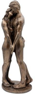 Brillibrum Design Dekofigur Paar Handmade Bronzefigur mit Kunstharz Liebespaar Figur Skulpturen Paar küssend Erotische Figur Mann & Frau