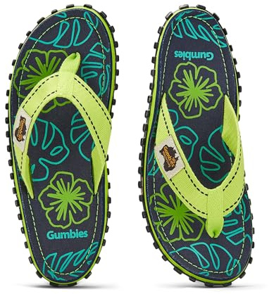 Gumbies Islander Unisex Flip Flops, with Supersoft Cotton Toe Post and Durable Recycled Rubber Sole - Comfort Guaranteed