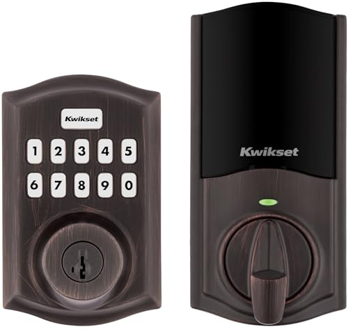 Kwikset HomeConnect 620 Z-Wave Long Range Enabled Keypad Smart Lock Convenient Keyless Entry, Customizable User Codes, Ring Alarm Compatible, Hub Required, Sold Separately Venetian Bronze Traditional