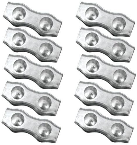 10x CLIP-Verbinder für Elektrozaun – für Litze, Draht und Seil bis Ø 8 mm, verzinkter Stahl