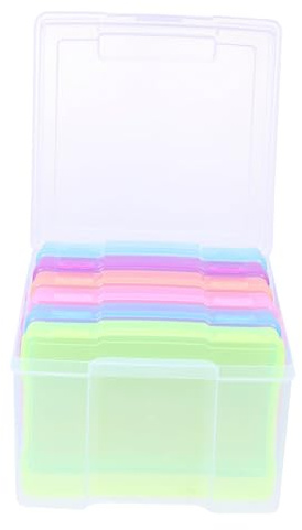 Alipis Caja De Almacenamiento para Fotos y Postales Organizador De Tarjetas De Gran Capacidad Clasificador De Fotos Hogar Caja para Guardar Postales