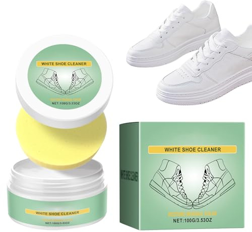 Pasta Limpiadora de Zapatos, Limpieza y Abrillantado de Zapatillas Blancas Eliminación de Manchas, Kit De Cuidado Para Calzado De Sandalias Botas Con Suelas