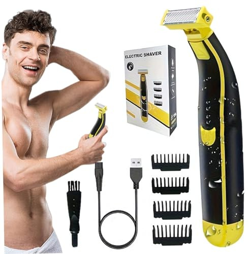 Rasoir électrique pour hommes et douche sèche Corps facial rasons rotatifs fulllay