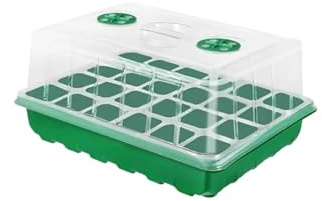Semenzaio Vassoio for semi da 1/3 pezzi, 24/48 fori, scatola for piantine, vasi for fiori, scatola for germogli, incubatrice for piantagioni, vasi for piante da giardinaggio(GREEN,48 HOLES_1PCS)