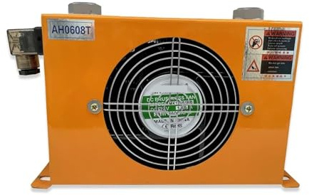 KLYDBMYT AH0608T-CA Radiatore Olio Idraulico 110 220 24V 12V 60L/min Radiatore Olio Idraulico Mobile con Ventola Sistema di Raffreddamento Olio Trasmissione (24v)