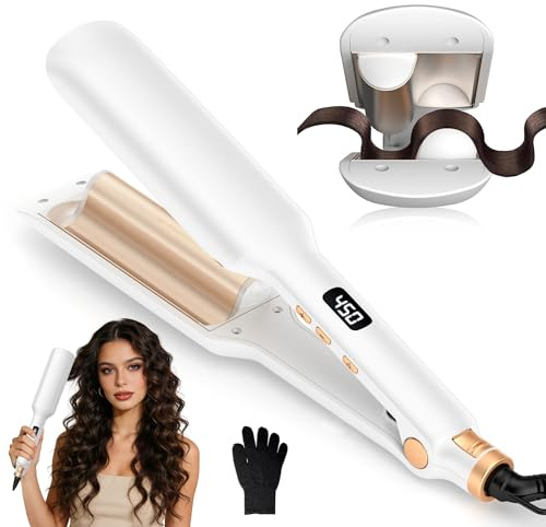 Curling Iron Beach Waves 2 Barrel Crepe Hair Waver Crimper Curler 25mm