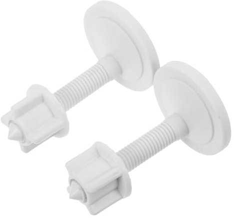 Lurrose Set da 2 Viti di Fissaggio in Plastica per Sedile Wc, Kit Bulloni per Montaggio Rapido e Sostituzione, Accessori per Sedile Water Fissaggio Stabile