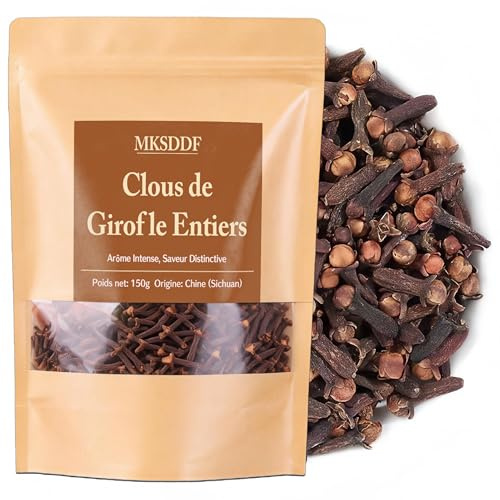 Clou de Girofle - 150g - Clous de Girofle entiers - Cloves - Épice 100% Naturelle - Pour Infusions, Cuisine et Pâtisserie