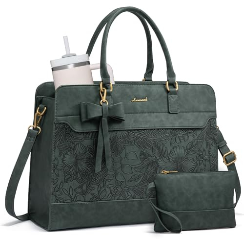 LOVEVOOK Handtasche Damen Groß, 15,6 Zoll Laptoptasche Arbeitstasche Elegant Uni Tasche Schultasche Lehrertasche, PU Leder Tote Bag Aktentasche Schultertasche Handbags Women für Schule Büro Arbeit