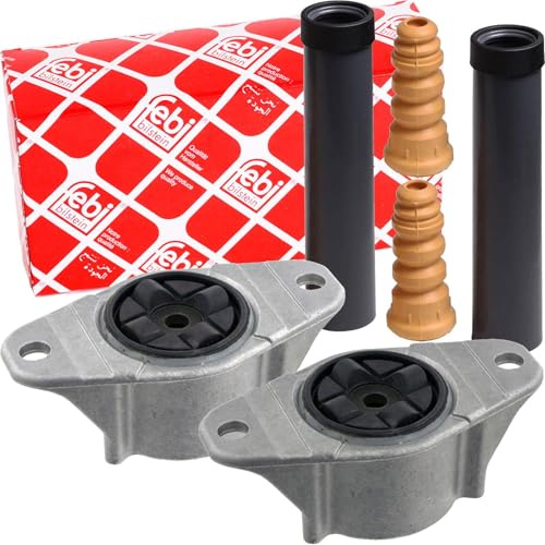 2x Febi Domlager + Protection Kit Hinterachse | 26577 + 910099 Kompatibel mit C-Max (DM2),Focus C-Max (DM2)