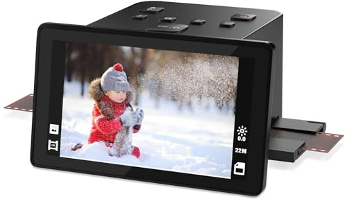 Escáner de Películas, Diapositivas y Negativos con LCD de 5 Pulgadas