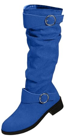 Generiska överdimensionerade damstövlar/vinterstövlar med medelklack, fashionabla stövlar i brittisk stil, höga mockastövlar, knähöga damstövlar, ridstövlar 34 flickor nya