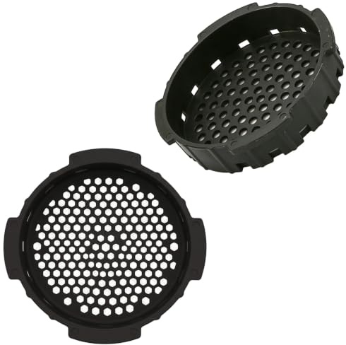 2 Pcs Coffee Filter Cap Replacement, Filter Cap for Maker Flow Control Filter Cap, Black Plastic Replacement, Compatible with Aeropress Maker Espresso Filter Caps Pressure-Actuated Attachment