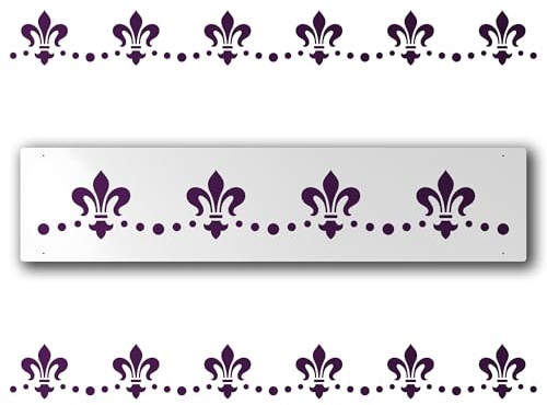 Schablone Bordüre Ornament Fleur de Lis Lilie B1B25