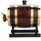 Oak Barrel,1.5L Vintage Wood Oak Timber Aging Wine Spirit Whiskey Storage Barrel with Tap for Beer Whiskey Rum Port
