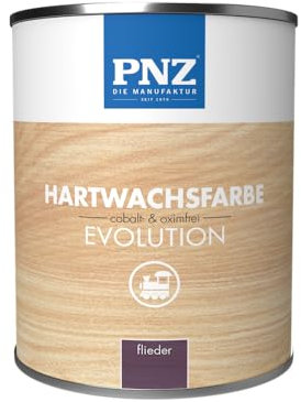 PNZ Hartwachsfarbe evolution für Innen | Nachhaltig hergestellt mit regionalen Rohstoffen | besonders strapazierfähig | Arbeitsplatten, Holzmöbel, Holz-Boden, Gebinde:0.25L, Farbe:flieder