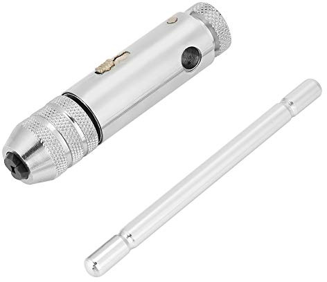 Ratschen-Windeisen, verstellbarer T-Griffschlüssel M3-M8 für Gewindebohrer und Schneideisen-Set
