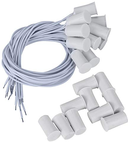 Goshyda Ventana de Interruptor magnético, 10pcs Sensor de Ventana de Puerta con Cable Interruptor magnético Alarma de Interruptor magnético para Sistema de Alarma para el hogar
