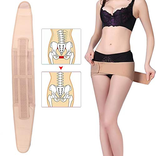 Ceinture de soutien pelvien extensible et respirante pour le bas du dos pour femme Soulage la douleur post-partum Ceinture de récupération des hanches pour sciatique, pelvis,