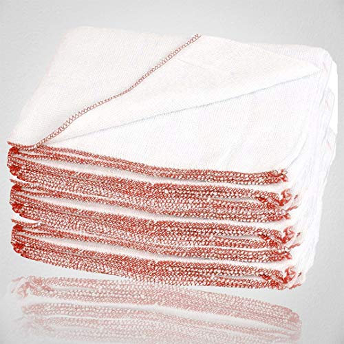 Milosc New Extra Large Jumbo Dish Cleaning Cloth 100% Cotton Super Absorbent White Dish Kitchen Cleaning Cloth Washable Reusable Cloth (20)