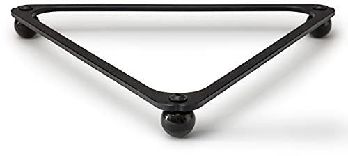 L'intention qui compte Triangolo da biliardo inglese 8 Pool Black Ball - Delta Pool Rack Pro Design Fine in alluminio anodizzato nero su sfere bachelite per sfere 50,8 mm