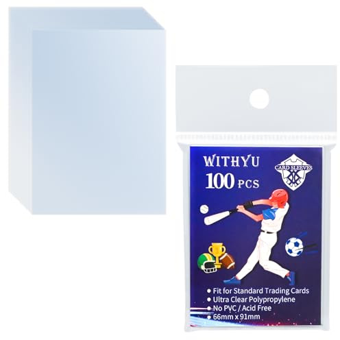 Lot De 100 Pochettes Souples Pour Cartes À Collectionner - 66 X 91 mm - Protection De Carte Ultra Transparente Pour Cartes jeu/Yugioh/MTG, Cartes De Baseball/Football/Jeu Et Mini Photos