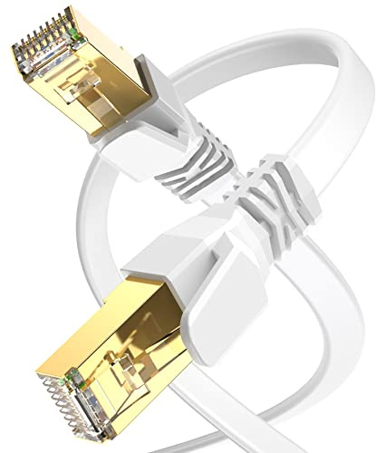 SWECENT Cable plano Ethernet CAT8 de 7,5 m, cable Ethernet Gigabit de alta velocidad con red LAN RJ45 compatible con Xbox, PC de juegos, PS5/S4, router, módem, panel de conexión, Smart TV, WiFi