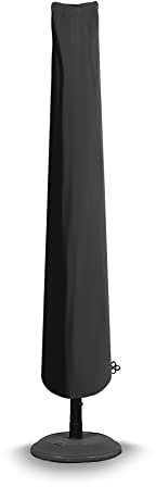 Bosmere All-Weather Large Parasol Cover, 100% Waterproof, UV Protected, Heavy Duty 600D Oxford Fabric, L153 C53cm (31cm at top), 6A590C, Charcoal