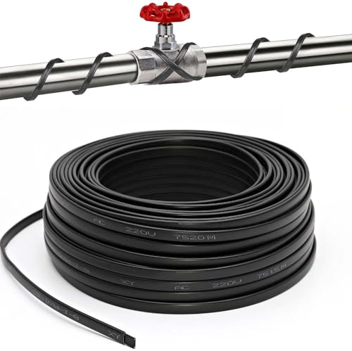 errorpot 160FT Heat Tape for Water Pipes, Deicing Heating Cable, Freeze Protected Water Pipe Heating Cable, self-regulating Pipe Heat Tape, 120V 8W/ft