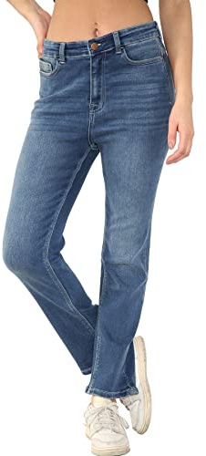MYT Womens Magic Shaping Straight Leg Jeans Stretch High Waisted Ladies Denim Trousers Size 10-24