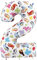 Toyland® Globo de aluminio con números Bluey & Bingo de 26 - Globos de fiesta para niños - Números del 1 al 5 disponibles
