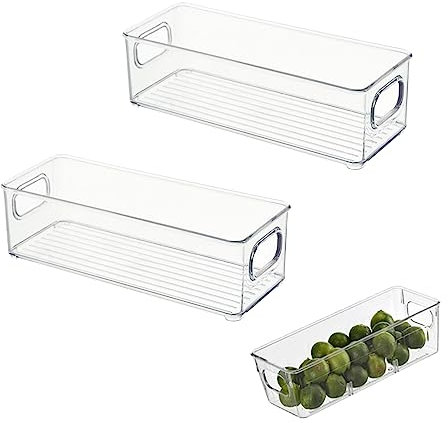 Eabdice 2 Piezas Cajón de Cocina Nevera, Refrigerador Cajón Organizador, Organizador de Nevera, für Kühlschränke, Gefriertruhen und Schränke