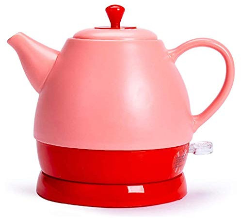Bollitore elettrico in ceramica da 1,0 litri con base staccabile e utensili da cucina con protezione contro l'ebollizione a secco (Colore : Rosso) vision