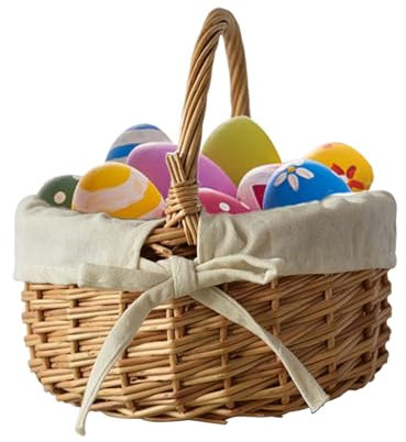 Cesta de mimbre de Pascua, cesta de mimbre, cesta de la compra