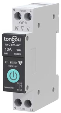 Interruptor Disyuntor Inteligente TUYA Wifi 1P 6A 10A 16A 20A 25A 32A 40A 50A 63A Interruptor Wifi De Control Remoto Inalámbrico Para El Hogar Inteligente Para El Hogar (10A Con Medición)