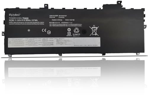 FlyZythrol 01AV429 battery Compatible With Lenovo ThinkPad X1 Carbon 5th | 2017 X1 Carbon 6th Gen 2018 series 01AV430 01AV431 01AV494 SB10K97586 SB10K97587 SB10K97588 11.58V 57Wh