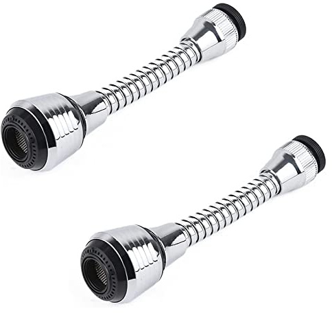 2x Flexible Tap Sprayer Attachment for Kitchen Sink - Premium ABS Material, 2 Water Flow Modes, 360° Rotatable, Universal Fit for Most Taps